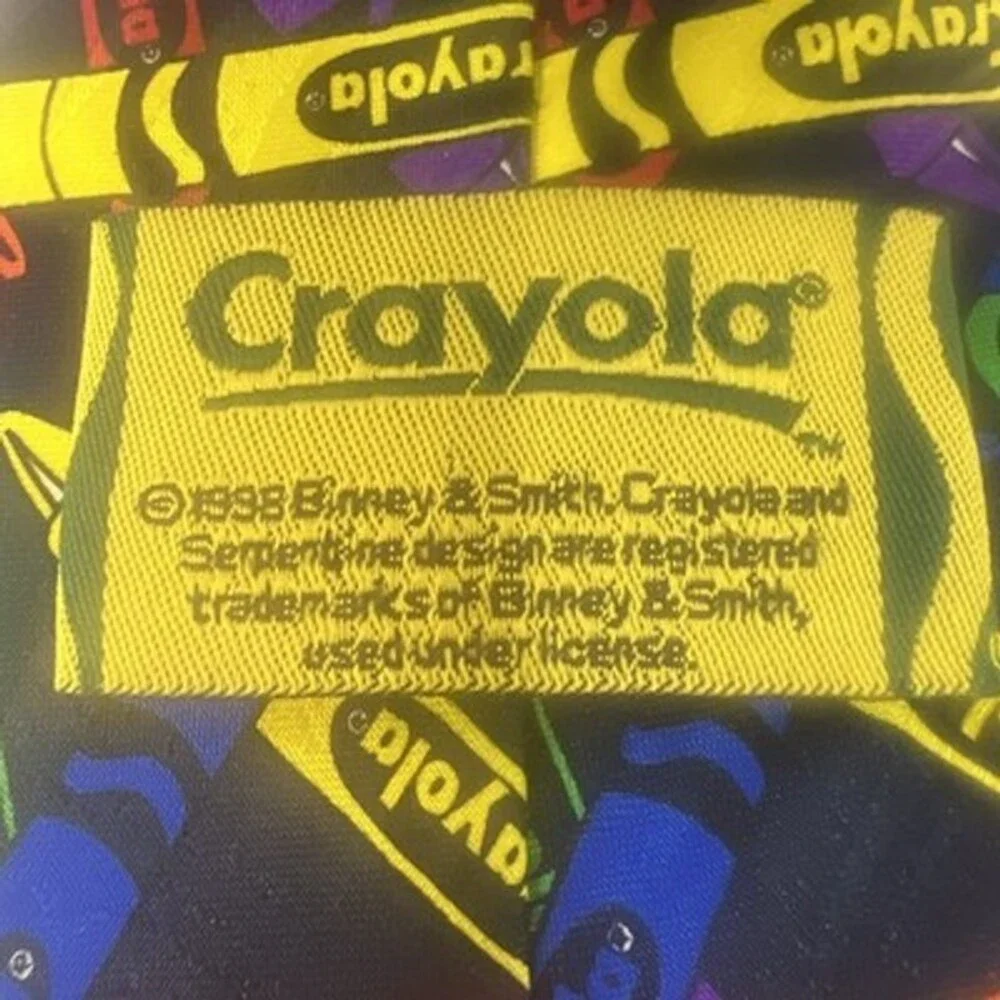 Vintage Crayola 1999 Binney & Smith Men’s Multicolor Crayons Tie L56.5